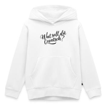Wat soll dä Quatsch? - Kinder Premium Organic Hoodie - Weiß - Vorne - AI Model Kid Female (0cm)