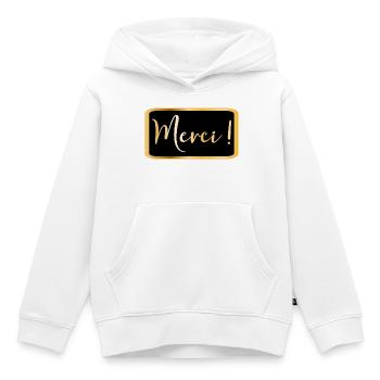 Danke - Danke AESTHETIC - Kinder Premium Organic Hoodie - Weiß - Vorne - AI Model Kid Female (0cm)