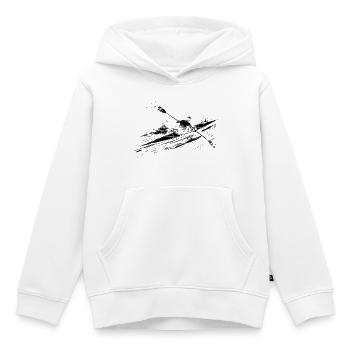 Rameur - Sweat Premium à capuche enfant bio - blanc - Devant - AI Model Kid Female (0cm)