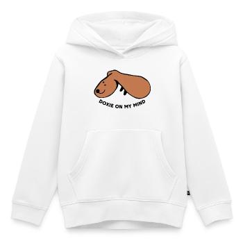 Casual Dog – Simply Relaxed - Kids Premium Organic Hoodie - white - Front - AI Model Kid Female (0cm)