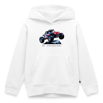 RC Auto - Kinder Premium Organic Hoodie - Weiß - Vorne - AI Model Kid Female (0cm)