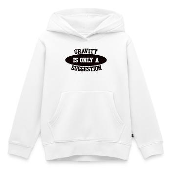 Schwerkraft Ist Nur Ein Vorschlag Boulderer - Kinder Premium Organic Hoodie - Weiß - Vorne - AI Model Kid Female (0cm)