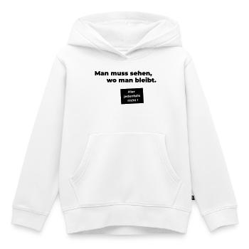 sehen wo man bleibt - Kinder Premium Organic Hoodie - Weiß - Vorne - AI Model Kid Female (0cm)