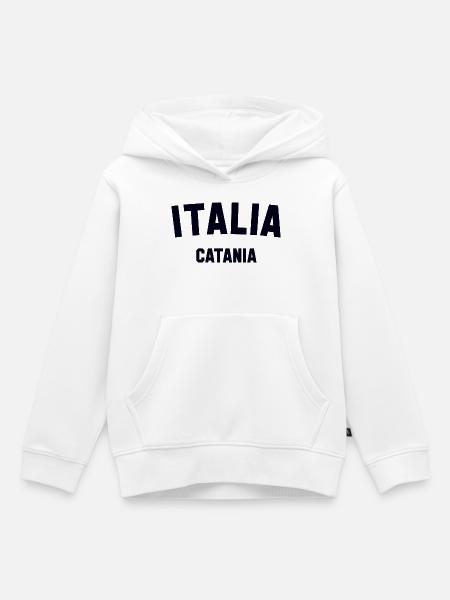 Catania Italy - Kinder Premium Organic Hoodie - Weiß