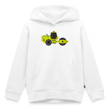 Rouleau compresseur - Sweat Premium à capuche enfant bio - blanc - Devant - AI Model Kid Female (0cm)