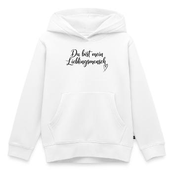 Du bist mein Lieblingsmensch – Liebevolles Design - Kinder Premium Organic Hoodie - Weiß - Vorne - AI Model Kid Female (0cm)