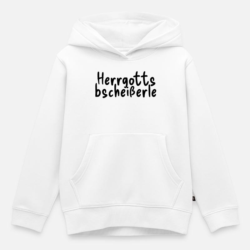 Herrgottsbscheißerle - Kinder Premium Organic Hoodie - Weiß