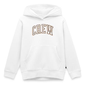 Crew Outline - Kids Premium Organic Hoodie - white - Front - AI Model Kid Female (0cm)
