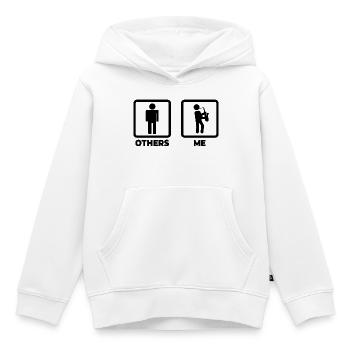 Ich als Saxophonist - Kinder Premium Organic Hoodie - Weiß - Vorne - AI Model Kid Female (0cm)