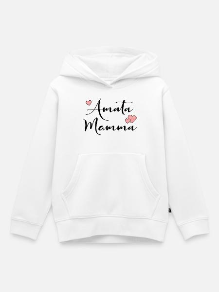 Italien Geliebte Mama - Kinder Premium Organic Hoodie - Weiß