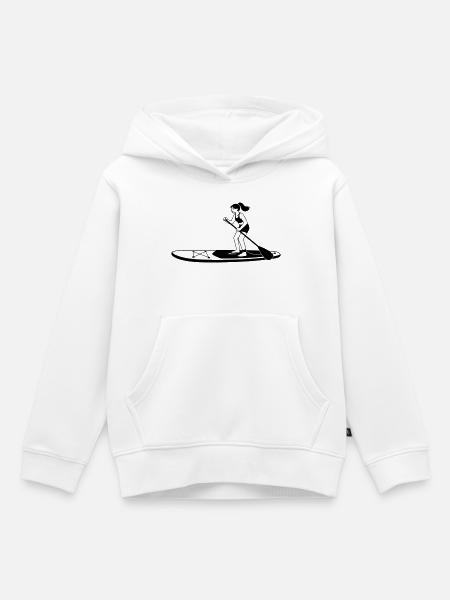 Standup-Paddleboard - Kinder Premium Organic Hoodie - Weiß
