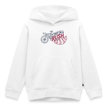 Not In A Rush Gravel Cycling Tee - Kids Premium Organic Hoodie - white - Front - AI Model Kid Female (0cm)