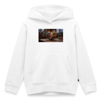 Cœur de la guérison - Sweat Premium à capuche enfant bio - blanc - Devant - AI Model Kid Female (0cm)