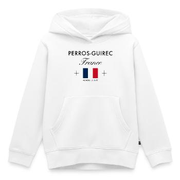Perros Guirec Frankreich Koordinate Reise Souvenir - Kinder Premium Organic Hoodie - Weiß - Vorne - AI Model Kid Female (0cm)