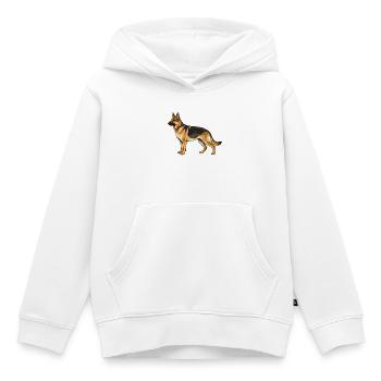 Berger allemand. Style rétro - Sweat Premium à capuche enfant bio - blanc - Devant - AI Model Kid Female (0cm)