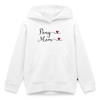 Pony Mama - Kinder Premium Organic Hoodie - Weiß - Vorne - AI Model Kid Female (0cm)