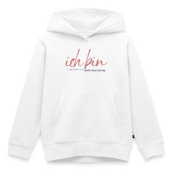 Ich bin nur aus Verzweiflung nicht starrsinnig - Kinder Premium Organic Hoodie - Weiß - Vorne - AI Model Kid Female (0cm)