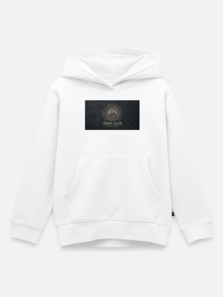 Viking Valor Danmark Emblem - Kinder Premium Organic Hoodie - Weiß