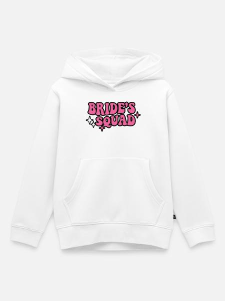 Brides Squad Schriftzug - Kinder Premium Organic Hoodie - Weiß