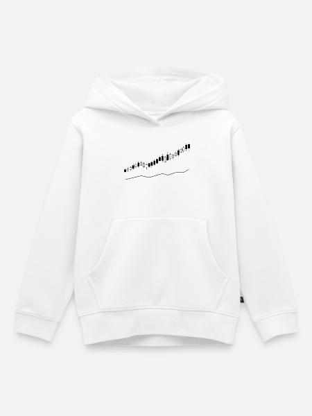 Bullenmarkt-Candlestick-Graph - Kinder Premium Organic Hoodie - Weiß
