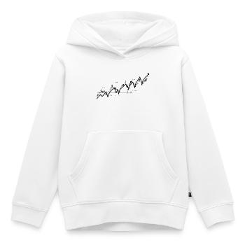 Bullish-Aktienmarkt-Trenddiagramm - Kinder Premium Organic Hoodie - Weiß - Vorne - AI Model Kid Female (0cm)