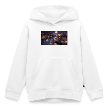 Kürbisangler am Mondsee - Kinder Premium Organic Hoodie - Weiß - Vorne - AI Model Kid Female (0cm)