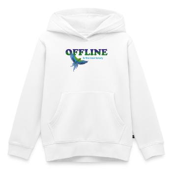 OFFLINE - Kinder Premium Organic Hoodie - Weiß - Vorne - AI Model Kid Female (0cm)