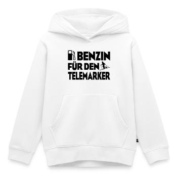 Benzin Telemarker - Kinder Premium Organic Hoodie - Weiß - Vorne - AI Model Kid Female (0cm)