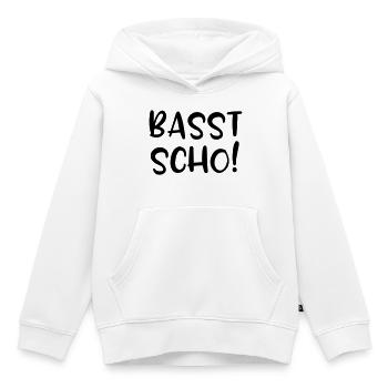 Basst scho, lustige Bayern - Kinder Premium Organic Hoodie - Weiß - Vorne - AI Model Kid Female (0cm)