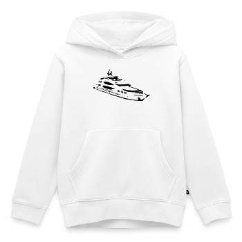 Yacht - Kinder Premium Organic Hoodie - Weiß - Vorne - AI Model Kid Female (0cm)
