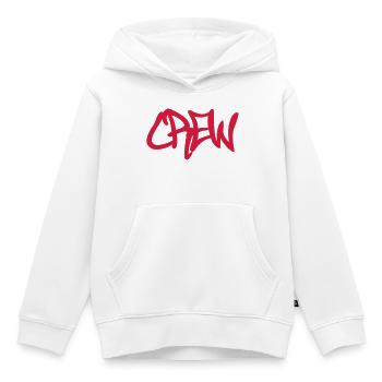 CREW - Sweat Premium à capuche enfant bio - blanc - Devant - AI Model Kid Female (0cm)