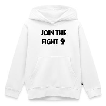 Revolution / Frieden / Menschen / Reise / Grün / - Kinder Premium Organic Hoodie - Weiß - Vorne - AI Model Kid Female (0cm)