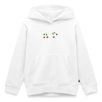 cerises - Sweat Premium à capuche enfant bio - blanc - Devant - AI Model Kid Female (0cm)