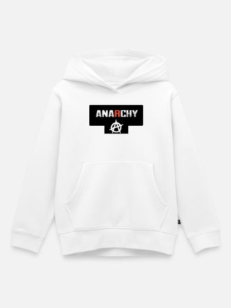 Anarchie - Kinder Premium Organic Hoodie - Weiß