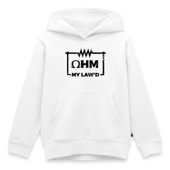 Ohmsches Gesetz Witz - Kinder Premium Organic Hoodie - Weiß - Vorne - AI Model Kid Female (0cm)