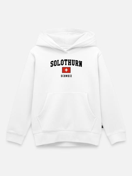 Solothurn Schweiz Flagge Design - Kinder Premium Organic Hoodie - Weiß