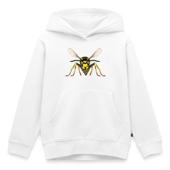 Guêpe de l’avant - Sweat Premium à capuche enfant bio - blanc - Devant - AI Model Kid Female (0cm)
