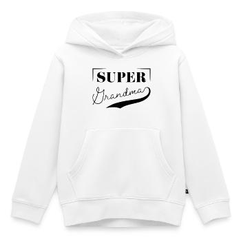 Super Grandma - Kids Premium Organic Hoodie - white - Front - AI Model Kid Female (0cm)