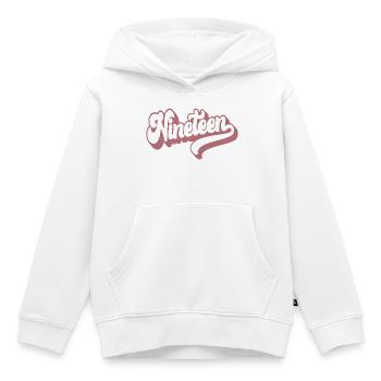 Dix-neuf filles 19e anniversaire Femmes 19 ans - Sweat Premium à capuche enfant bio - blanc - Devant - AI Model Kid Female (0cm)