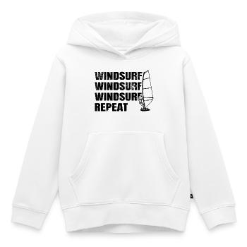 Windsurfen Wiederholen - Kinder Premium Organic Hoodie - Weiß - Vorne - AI Model Kid Female (0cm)
