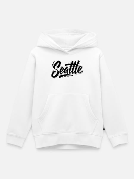 Seattle - Kinder Premium Organic Hoodie - Weiß