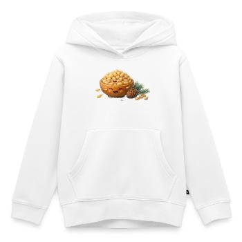 Pignons de pin - Sweat Premium à capuche enfant bio - blanc - Devant - AI Model Kid Female (0cm)