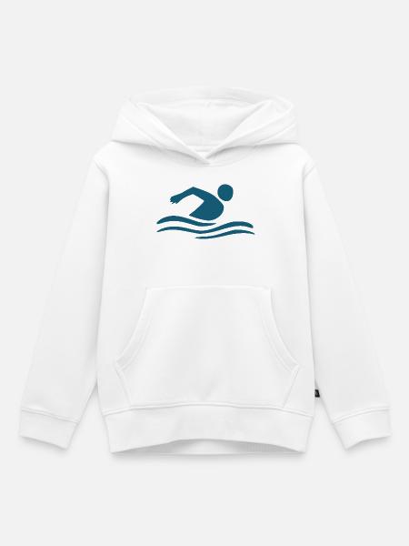 Schwimmen Schwimmer - Kinder Premium Organic Hoodie - Weiß
