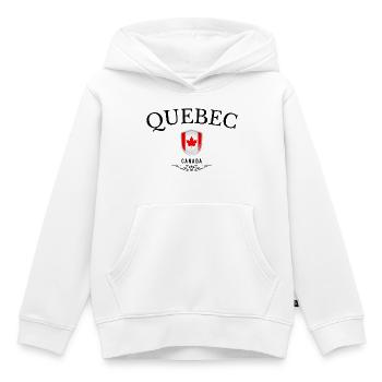 Souvenir Québec, design élégant Québec - Sweat Premium à capuche enfant bio - blanc - Devant - AI Model Kid Female (0cm)