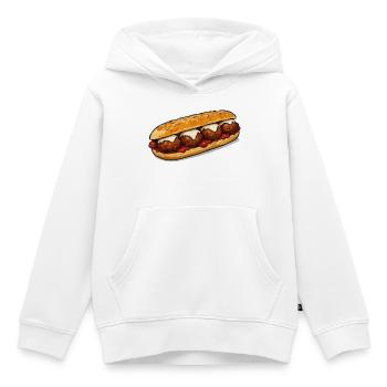 Baguette grill - Kids Premium Organic Hoodie - white - Front - AI Model Kid Female (0cm)