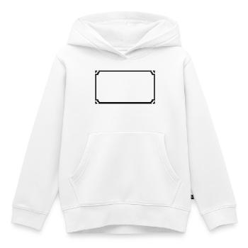 Pixel Rahmen Grafik - Kinder Premium Organic Hoodie - Weiß - Vorne - AI Model Kid Female (0cm)