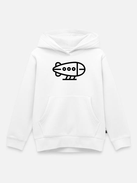 Luftschiff - Kinder Premium Organic Hoodie - Weiß