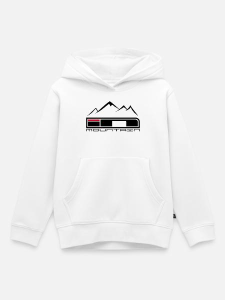 IN Berg 5 - Kinder Premium Organic Hoodie - Weiß
