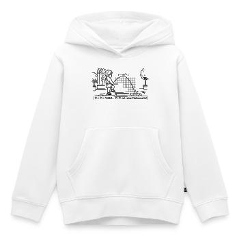 Mathe Pi Parabel 3,14159265359 - Kinder Premium Organic Hoodie - Weiß - Vorne - AI Model Kid Female (0cm)