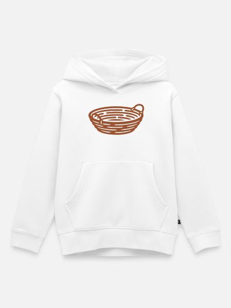 Gaerkorb Brotkorb Icon - Kinder Premium Organic Hoodie - Weiß